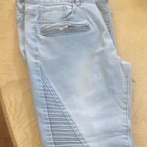 The Deluxe moto mid rise denim jeans sz 8 preowned